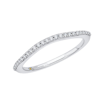 Round Diamond Half-Eternity Wedding Band In 14K White Gold